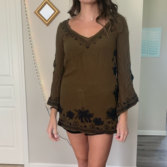 Free People Dresses & Skirts - Free People Embroidered Tunic/dress